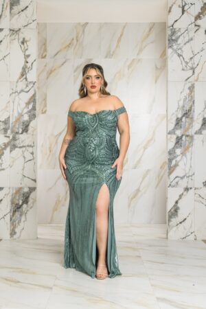 Vestido lentejuela talla extra