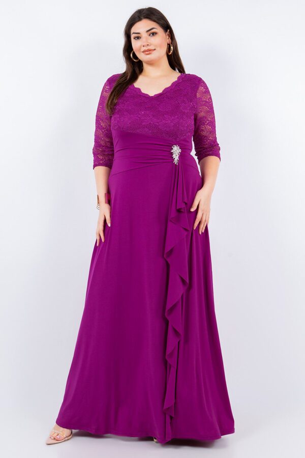 Vestido maxi negro mangas - Imagen 4