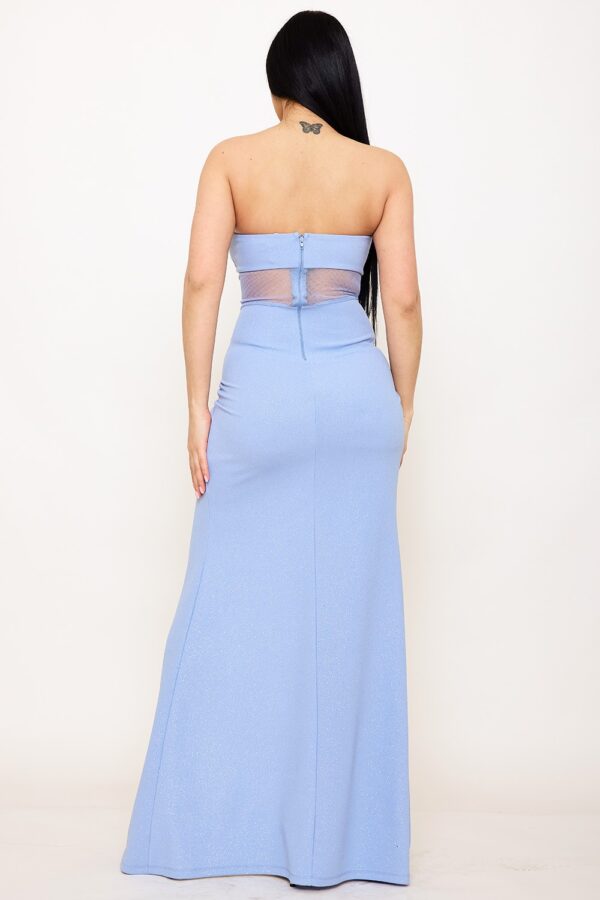 Vestido largo azul cielo - Imagen 4