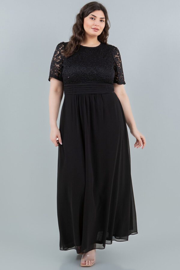 Vestido maxi negro cinturilla - Imagen 2