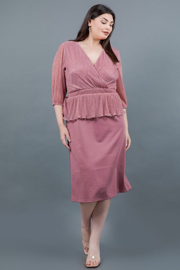 Vestido corto blusa metalizada - Imagen 6