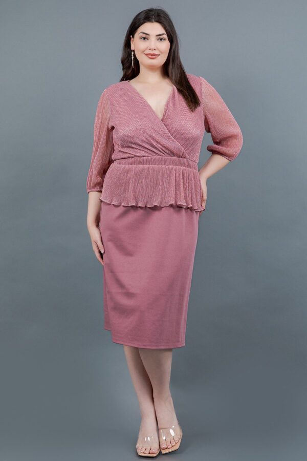 Vestido corto blusa metalizada - Imagen 9