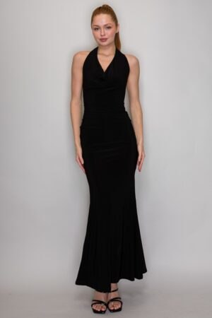 Vestido maxi halter sirena